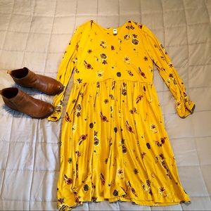 Mustard Fit-n-Flare dress